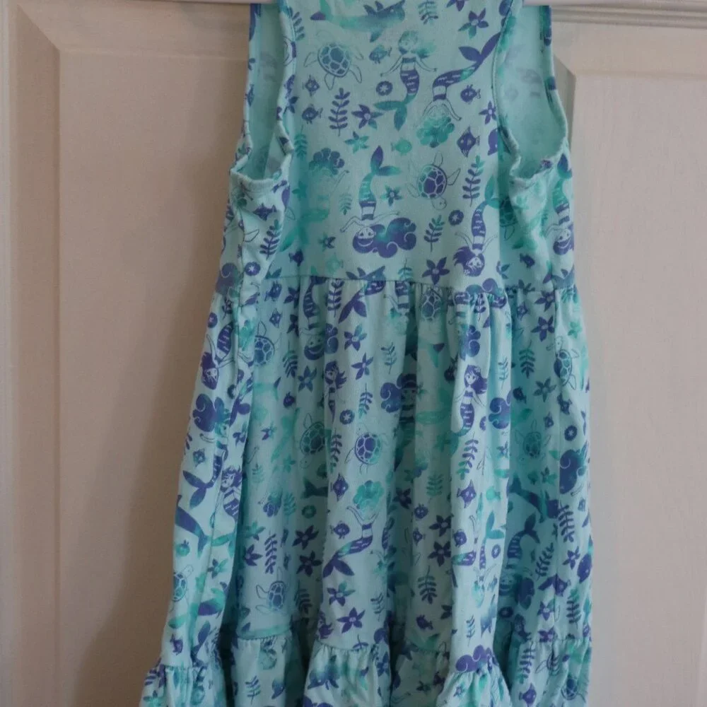 Girls Blue/Teal Mermaid dress 3T Tank Top Jumping Beans All Day Play - Picture 4 of 4